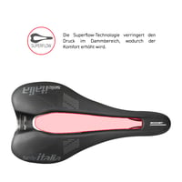 Șa de bicicletă Selle Italia SLR Boost TM Superflow, Design clasic SLR, Șa de curse cu gel confortabil, Decupaj Superflow, Carcasă din fibră de carbon 7