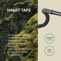 Selle Italia Smart Tape fekete kerékpár kormányszalag, öko-barát, ragasztómentes 9