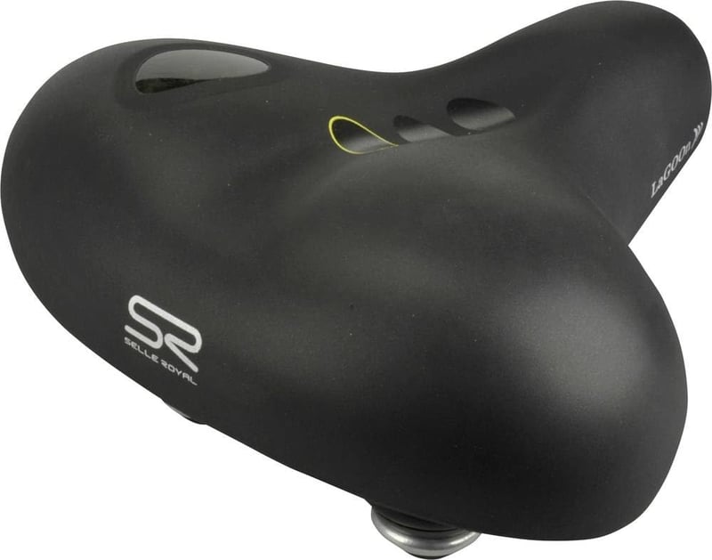 Selle Royal Elastomer Gel Turistické sedlo pre dospelých – čierne, pohodlné cyklistické sedlo na turistiku
