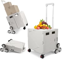 SELORSS Összecsukható Bevásárlókocsi Lépcsőmászó Kerekekkel 55L 80kg 1