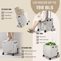 SELORSS Összecsukható Bevásárlókocsi Lépcsőmászó Kerekekkel 55L 80kg 6