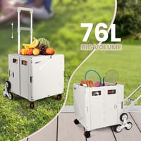SELORSS Összecsukható Bevásárlókocsi Lépcsőmászó Kerekekkel 55L 80kg 9
