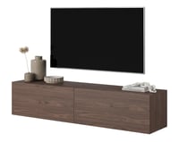 Závesná TV skrinka Selsey BISIRA, farba orech, 140 cm, TV stolík na stenu 5