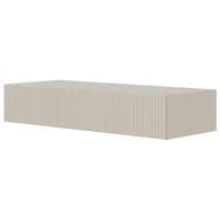 Selsey Veldio Zidni Konzolni Stol s Ladicom 90x17 cm Bež-Sivi Predsoblje Stol s Letvicama Konzola s Ladicom 1