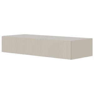 Selsey Veldio Fali Konzolasztal Fiókkal 90x17 cm Bézs-Szürke Előszoba Asztal Lamellás Fiókos Konzol