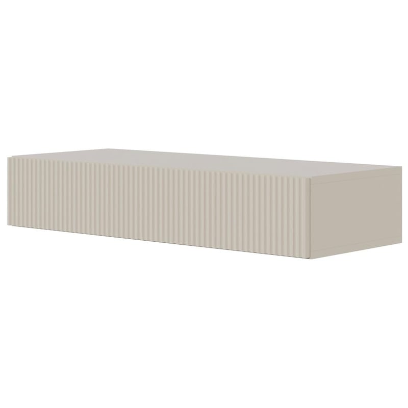 Selsey Veldio Zidni Konzolni Stol s Ladicom 90x17 cm Bež-Sivi Predsoblje Stol s Letvicama Konzola s Ladicom