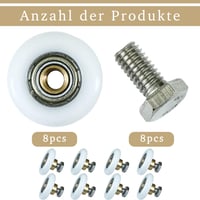 Selyse 8 db rozsdamentes acel zuhanyajtó görgő készlet 19 23 25 27 mm átmérő csúszós zuhanykabin ajtóhoz cseregörgő 27 mm 4