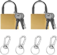 SEMINISMAR 32mm Lakat 2db Kulccsal, Rozsdamentes Karabiner Kulcstartó Szett 1