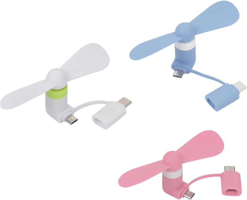 SEMINISMAR Mini USB Ventilátor Telefonhoz, Hordozható Telefon Hűtő Android/Type-C