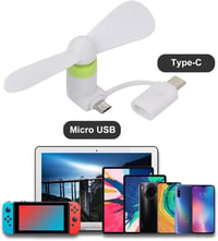SEMINISMAR Mini USB Ventilátor Telefonhoz, Hordozható Telefon Hűtő Android/Type-C 4