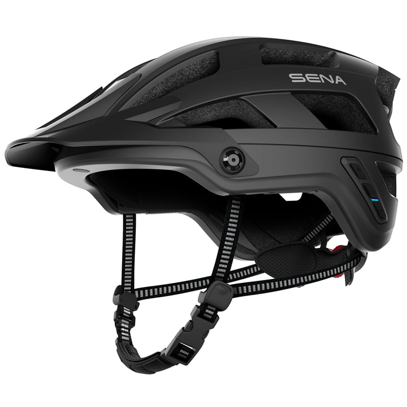 Cască smart pentru mountain bike Sena M1 EVO cu interfon Bluetooth și conectivitate smartphone - Negru mat, mărimea L