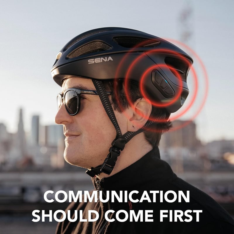 Sena R1 Okos Kerékpáros Sisak Bluetooth Technológiával - S, Matte black, R1 Bluetooth Intercom