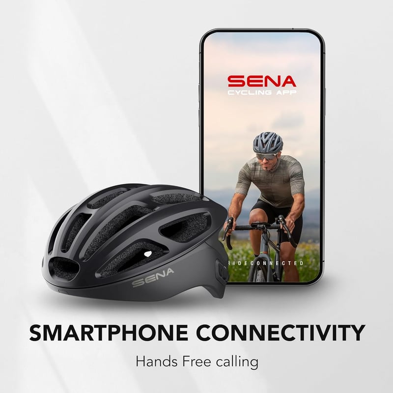 Sena R1 Okos Kerékpáros Sisak Bluetooth Technológiával - S, Matte black, R1 Bluetooth Intercom