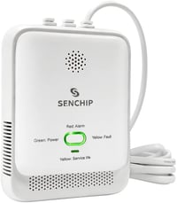 SenChip Metán Gázérzékelő - Földgáz/LPG Detektor Hangriasztással és Villogó Fénnyel - Hordozható Szivárgásérzékelő Konyhába és Pincébe 1