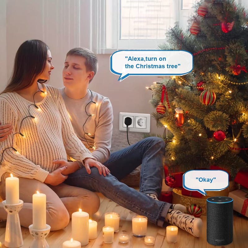 SenChip Smart Socket WiFi okos konnektor Alexa Google Home távirányítóval