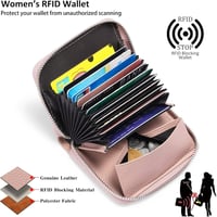 SENDEFN női pénztárca RFID védelemmel, több rekesszel, bőr kártyatartó 6