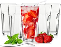 Sendez 6 darabos hosszú pohár szett 425 ml koktél kávé tea italos poharak - Glass 3