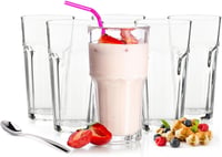 Sendez 6 darabos hosszú pohár szett 425 ml koktél kávé tea italos poharak - Glass 4