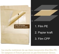 SENENQU 200 db Papírzacskó Ablakkal, 9x14 cm Álló Kraft Tasak Élelmiszerhez és Dióhoz 5