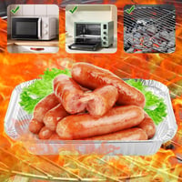 SENENQU 75 db Alumínium Sütőtálca Fedővel 850ml - Eldobható Alufólia Edény Sütéshez, Grillezéshez, Főzéshez - 21x14 cm 3