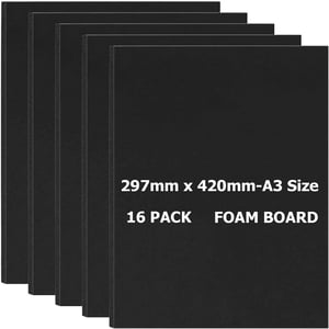 SENENQU pjenasta ploča A3, 5 mm, crna - 16 kom (297x420 mm)