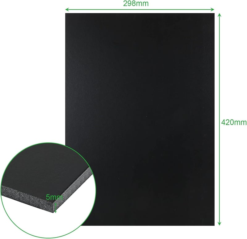 SENENQU Fekete Habkarton A3 5mm 16 darabos csomag (297x420mm)