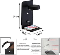 SENFAY 2db LED fali lámpa USB töltővel, 12W, dimmelhető érintőképernyős, 350° forgatható olvasólámpa 5