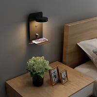 SENFAY 2db LED fali lámpa USB töltővel, 12W, dimmelhető érintőképernyős, 350° forgatható olvasólámpa 3