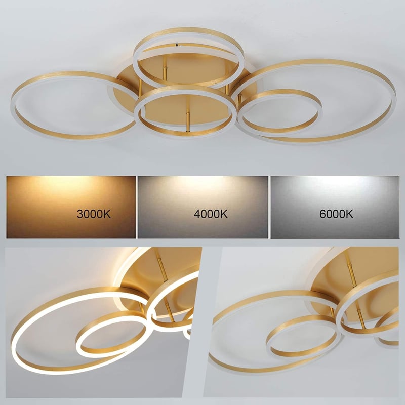 SENFAY Dimmable LED Mennyezeti Lámpa Gyűrűs Dizájnnal