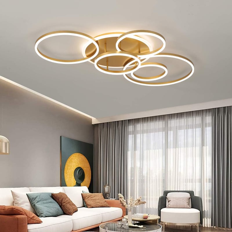SENFAY Dimmable LED Mennyezeti Lámpa Gyűrűs Dizájnnal
