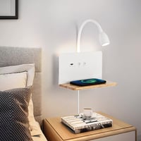 SENFAY Dimmer LED Fali Lámpa Vezeték Nélküli Töltéssel és USB Porttal 4