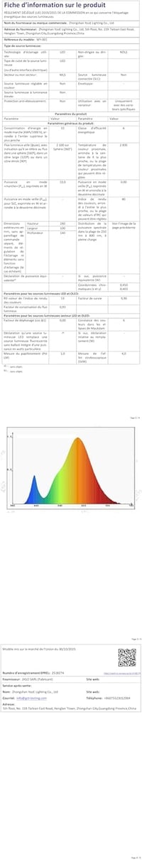SENFAY LED fali lámpa vezeték nélküli töltéssel, USB-A/C portokkal, 3 színhőmérséklet 9