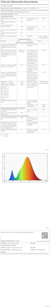 SENFAY LED fali lámpa vezeték nélküli töltéssel, USB-A/C portokkal, 3 színhőmérséklet 8