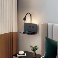 SENFAY LED fali lámpa vezeték nélküli töltéssel, USB-A/C portokkal, 3 színhőmérséklet 2
