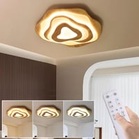 SENFAY LED Mennyezeti Lámpa fa hatású dimmelhető távirányítóval 50W - 60 cm 1