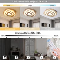 SENFAY LED Mennyezeti Lámpa fa hatású dimmelhető távirányítóval 50W - 60 cm 3
