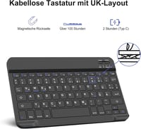 SENGBIRCH Billentyűzetes Tok iPad Air 6 11 Hüvelyk M3 2025/M2 2024 - Német QWERTZ Mágneses Leválasztható Billentyűzet Ceruza Tartóval Fekete 5