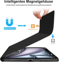 SENGBIRCH Billentyűzetes Tok iPad Air 6 11 Hüvelyk M3 2025/M2 2024 - Német QWERTZ Mágneses Leválasztható Billentyűzet Ceruza Tartóval Fekete 7