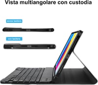 SENGBIRCH Bluetooth Billentyűzet iPad 10 Generáció 2022 10.9 Hüvelyk Védőtok Állvánnyal Apple Pencil Tartóval Fekete 5