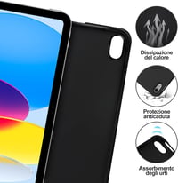 SENGBIRCH Bluetooth Billentyűzet iPad 10 Generáció 2022 10.9 Hüvelyk Védőtok Állvánnyal Apple Pencil Tartóval Fekete 6