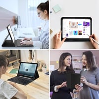 SENGBIRCH Bluetooth Billentyűzet iPad 10 Generáció 2022 10.9 Hüvelyk Védőtok Állvánnyal Apple Pencil Tartóval Fekete 8
