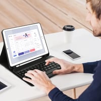 SENGBIRCH Bluetooth Billentyűzetes Tok iPad 2018/2017/Air/Pro 9.7 Modellekhez - Levehető AZERTY Billentyűzet, Ceruzatartó, Fekete 6