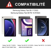 SENGBIRCH Bluetooth Billentyűzetes Tok Samsung Galaxy Tab S10 FE/S9 FE 10.9" Tablethez - 7 Színű RGB Háttérvilágítás, Levehető Billentyűzet, 2