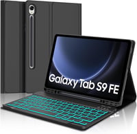 SENGBIRCH Bluetooth Billentyűzetes Tok Samsung Galaxy Tab S10 FE/S9 FE 10.9" Tablethez - 7 Színű RGB Háttérvilágítás, Levehető Billentyűzet, 1