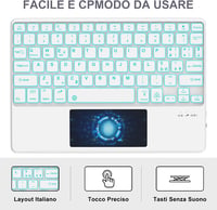 SENGBIRCH iPad 10.9" Billentyűzet Tok 7 Szín Háttérvilágítás Trackpad Szürke 3