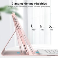 SENGBIRCH iPad Air 11 2024 Billentyűzetes Tok AZERTY Billentyűzettel Világos Rózsaszín 6
