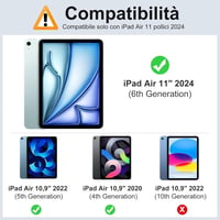 SENGBIRCH iPad Air 11 hüvelyk M3 2025/M2 2024 Bluetooth billentyűzet tok háttérvilágítással és trackpaddal iPad Pro 11 inch kompatibilis 7