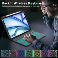 SENGBIRCH iPad Air 11 hüvelyk M3 2025/M2 2024 Bluetooth billentyűzet tok háttérvilágítással és trackpaddal iPad Pro 11 inch kompatibilis 3