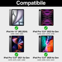 SENGBIRCH iPad Air 13" és iPad Pro 12.9" Billentyűzetes Tok 7 Színű Háttérvilágítás Touchpad Mágneses Fekete 2