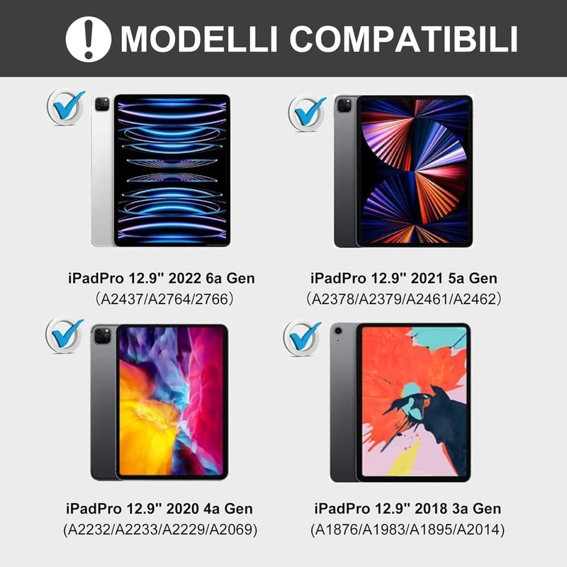 SENGBIRCH iPad Pro 12.9 Billentyűzet Tok Vezeték Nélküli Bluetooth 7 Szín Háttérvilágítás